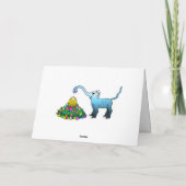 Der Osterhase sammelt Ostereier Feiertagskarte (Rückseite)