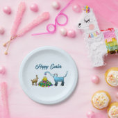 Der Osterhase sammelt Ostereier Pappteller (Party)