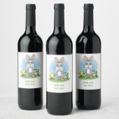 Der Osterhase und das Huhn Weinetikett (Flaschen)
