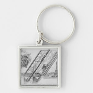 Der Otis-Aufzug im Eiffelturm Schlüsselanhänger