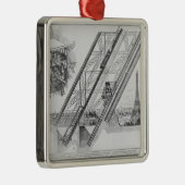 Der Otis-Aufzug im Eiffelturm Silbernes Ornament (Rechts)