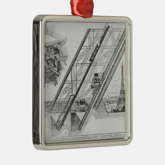 Der Otis-Aufzug im Eiffelturm Silbernes Ornament (Rechts)