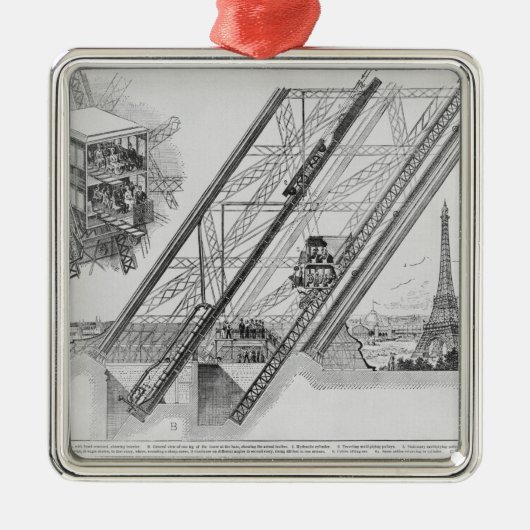 Der Otis-Aufzug im Eiffelturm Silbernes Ornament (Vorne)