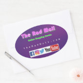 Der Oval-Aufkleber für die Krasse Mall "Website" Ovaler Aufkleber (Umschlag)