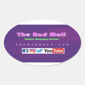 Der Oval-Aufkleber für die Krasse Mall "Website" Ovaler Aufkleber