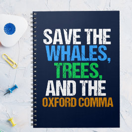 Der Oxford Comma Funny gerettet Notizblock