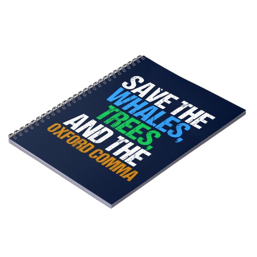 Der Oxford Comma Funny gerettet Notizblock (Linke Seite)