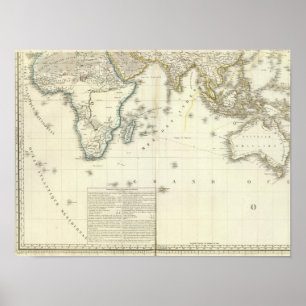 Der Ozean-Atlas-Karte Poster