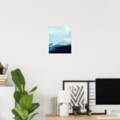 "Der Ozean" Coole, nautische Abstrakte Ozeanwellen Poster (Heimbüro)