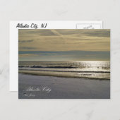 Der Ozean der atlantischen Stadt Postkarte (Vorne/Hinten)