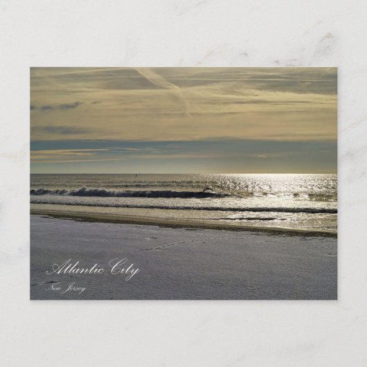 Der Ozean der atlantischen Stadt Postkarte (Vorderseite)