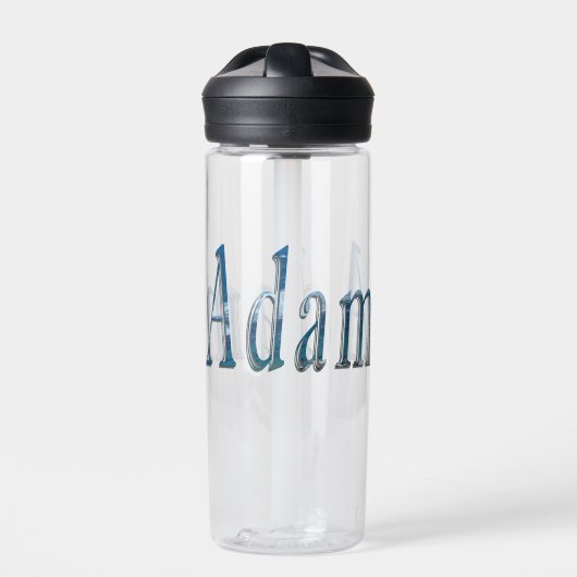 "Der Ozean flüstert: Der Name ist Adam Trinkflasche (Vorderseite)
