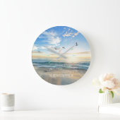 Der Ozean ist in meinen Venen individuell anpassba Große Wanduhr (Zuhause)