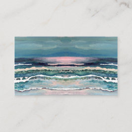 Der Ozean-Mondschein-Wellen-Strand-Visitenkarte Visitenkarte
