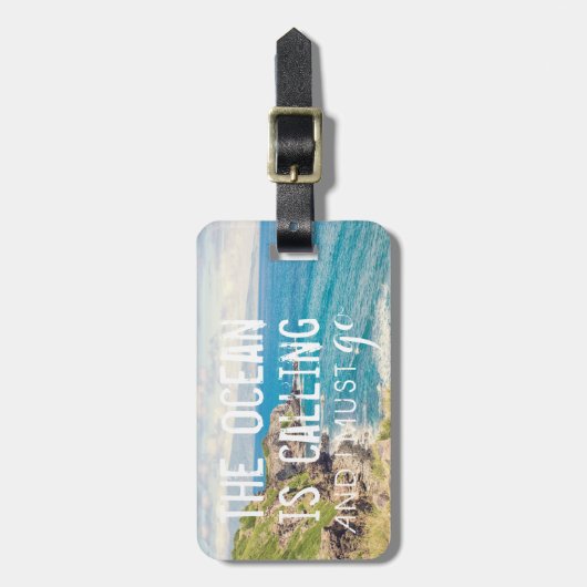 Der Ozean nennt - Gepäckanhänger Maui-Küsten-| (Vorderseite vertikal)