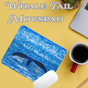 Der Ozean nennt Whale Schwanz Blauer Ozean Mousepad