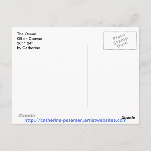 Der Ozean Postkarte (Rückseite)