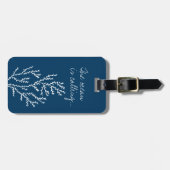 Der Ozean ruft.. Custom Aquamarin Blue Seaweed Gepäckanhänger (Vorderseite horizontal)