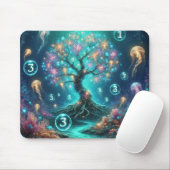 Der ozeanische Baum des Lebens Mousepad (Mit Mouse)