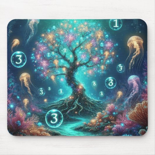 Der ozeanische Baum des Lebens Mousepad (Vorne)
