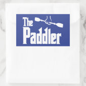 Der Paddler Rechteckiger Aufkleber (Tasche)