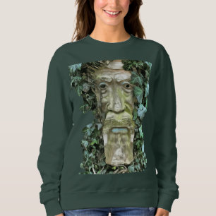 Der pagane keltische GreenMan mit Efeublättern Sweatshirt