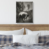 Der Paint in Sepia Leinwanddruck (Insitu (Schlafzimmer))
