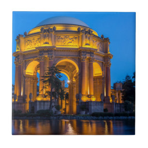 Der Palace Of Fine Arts bei Tagesanbruch Fliese
