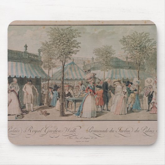 Der Palais Royal-Garten-Weg, 1787 Mousepad (Vorne)