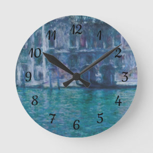 Der Palast da Mula Claude Monet Runde Wanduhr