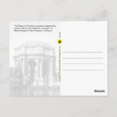 Der Palast der Schönen Künste, CA - Postkarte (Rückseite)