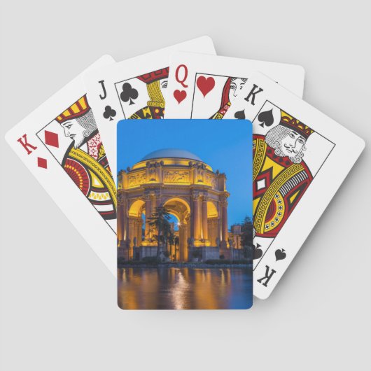 Der Palast der schönen Künste in der Dämmerung Spielkarten (Rückseite)