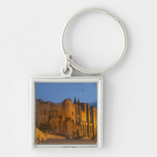 Der Palast des Papstes in Avignon bei Sonnenunterg Schlüsselanhänger