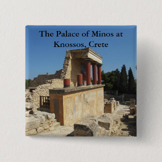 Der Palast von Minos bei Knossos, Kreta, Button