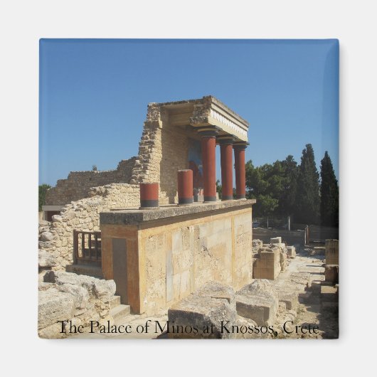 Der Palast von Minos in Knossos, Kreta, GRIECHENLA Magnet (Vorne)