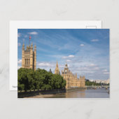 Der Palast von Westminster Postkarte (Vorne/Hinten)