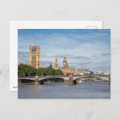 Der Palast Westminster & Lambeth Bridge Postkarte (Vorne/Hinten)