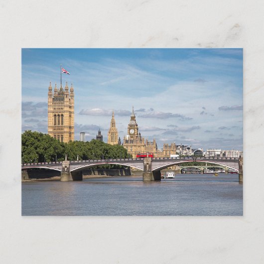 Der Palast Westminster & Lambeth Bridge Postkarte (Vorderseite)