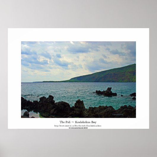 Der Pali ~ Kealakekua Bay Poster (Vorne)