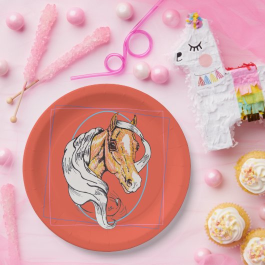 Der Palomino (Lachs) Pappteller (Party)