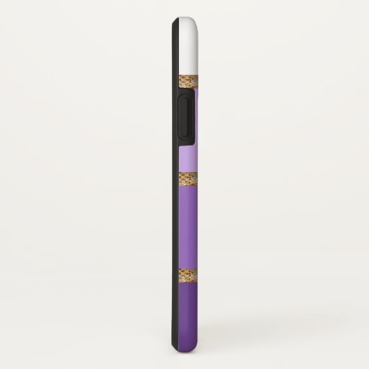 Der Palomino (lila Gefälle/Goldstreifen) Case-Mate iPhone Hülle (Hinten/Rechts)