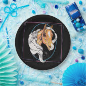 Der Palomino (schwarz) Pappteller (Party)