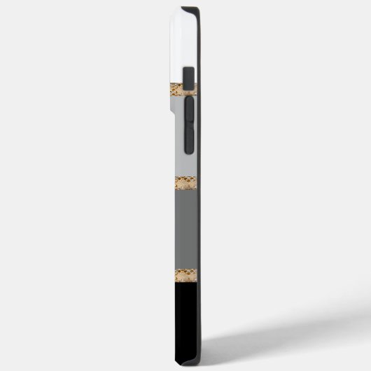 Der Palomino (schwarzer Farbverlauf/goldene Streif Case-Mate iPhone Hülle (Rückseite / Links)