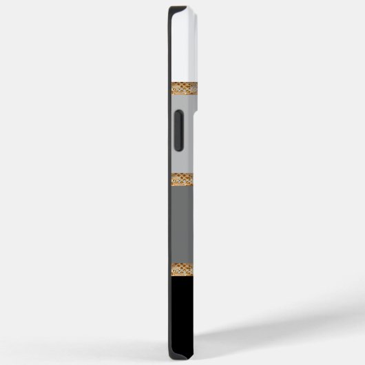 Der Palomino (schwarzer Farbverlauf/goldene Streif Case-Mate iPhone Hülle (Rückseite / Rechts)