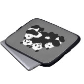 Der Panda-Bär Laptopschutzhülle (Vorne Knopf)
