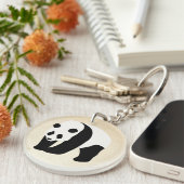 Der Panda-Farbblock Schlüsselanhänger (Vorderseite rechts)