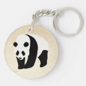 Der Panda-Farbblock Schlüsselanhänger (Rückseite)