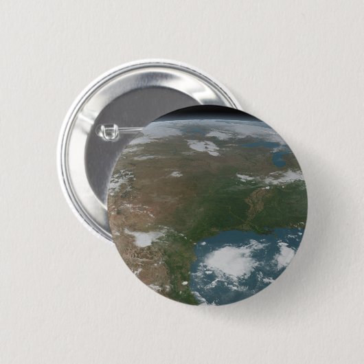 Der Panoramaplanet Erde und die USA. 2 Button (Vorne & Hinten)