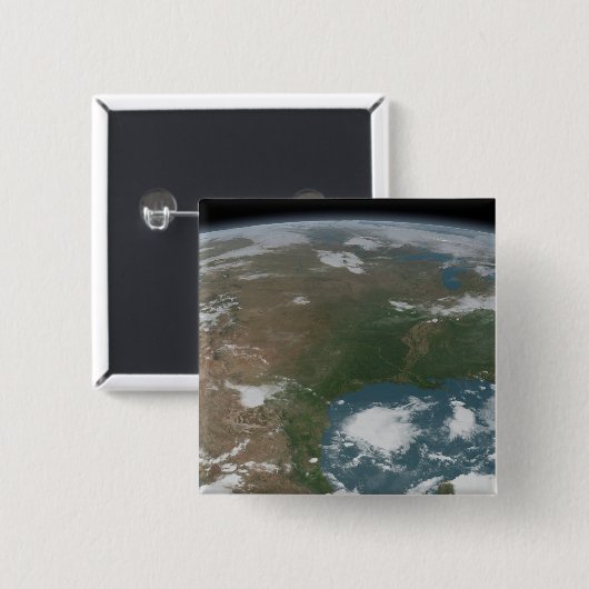 Der Panoramaplanet Erde und die USA. 2 Button (Vorne & Hinten)