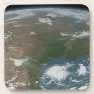 Der Panoramaplanet Erde und die USA. 2 Getränkeuntersetzer